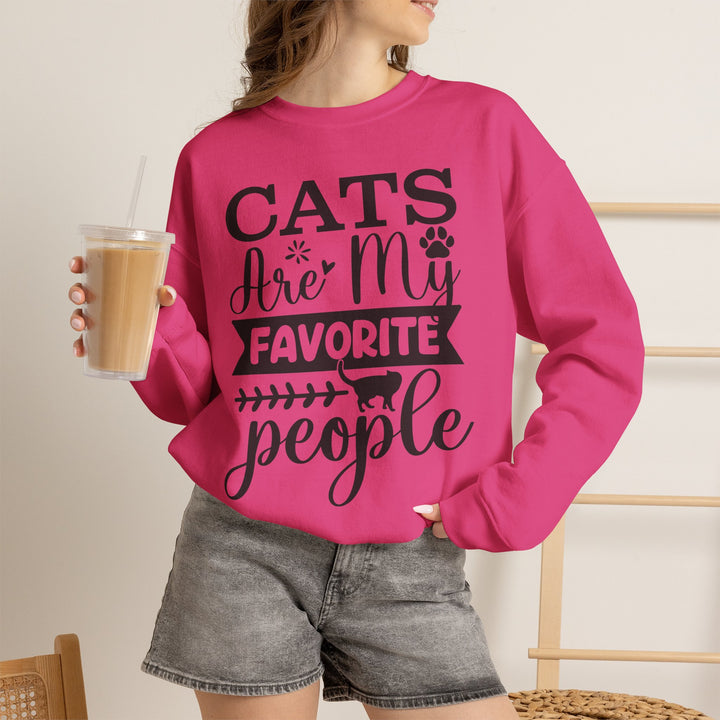 Cats Are My Favorite People Crewneck Sweatshirt