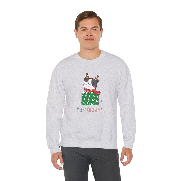 Gift Wrapped Cat Crewneck Sweatshirt