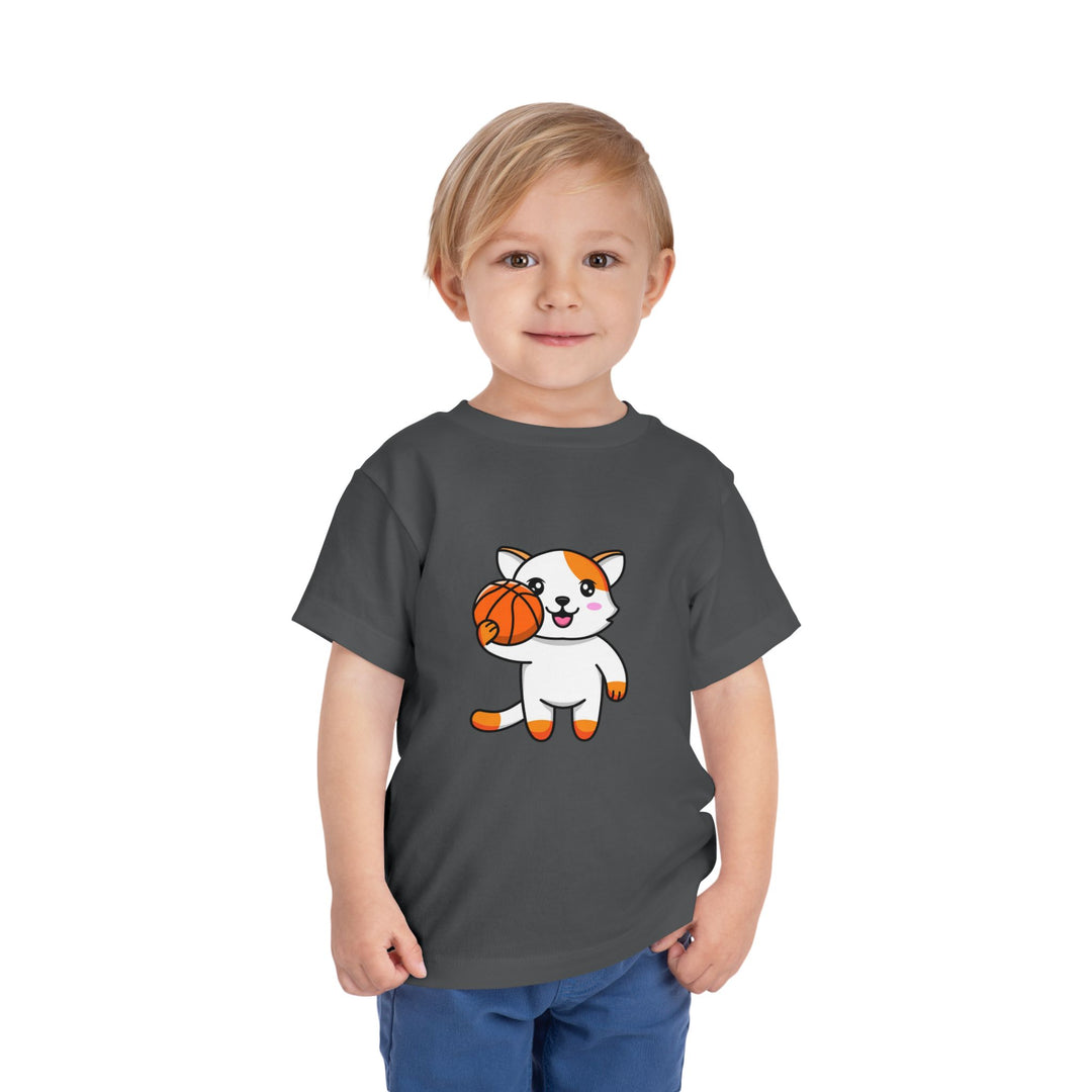 Basketball Cat Toddler Tee