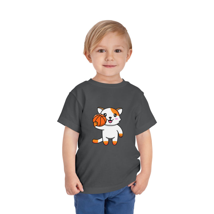 Basketball Cat Toddler Tee