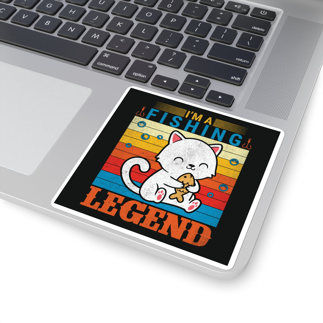 Fishing Legend Square Sticker
