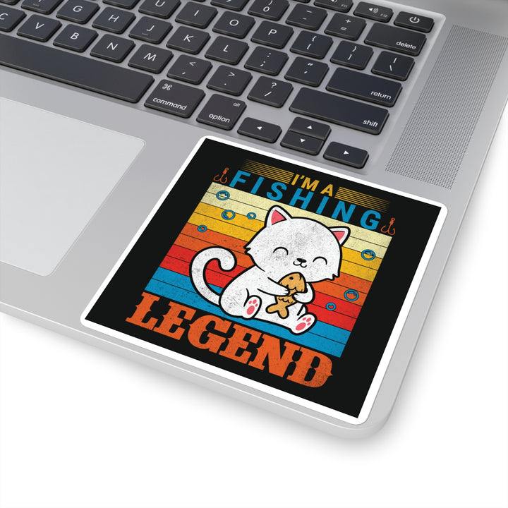 Fishing Legend Square Sticker