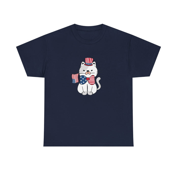 Patriotic Cat Cotton Tee