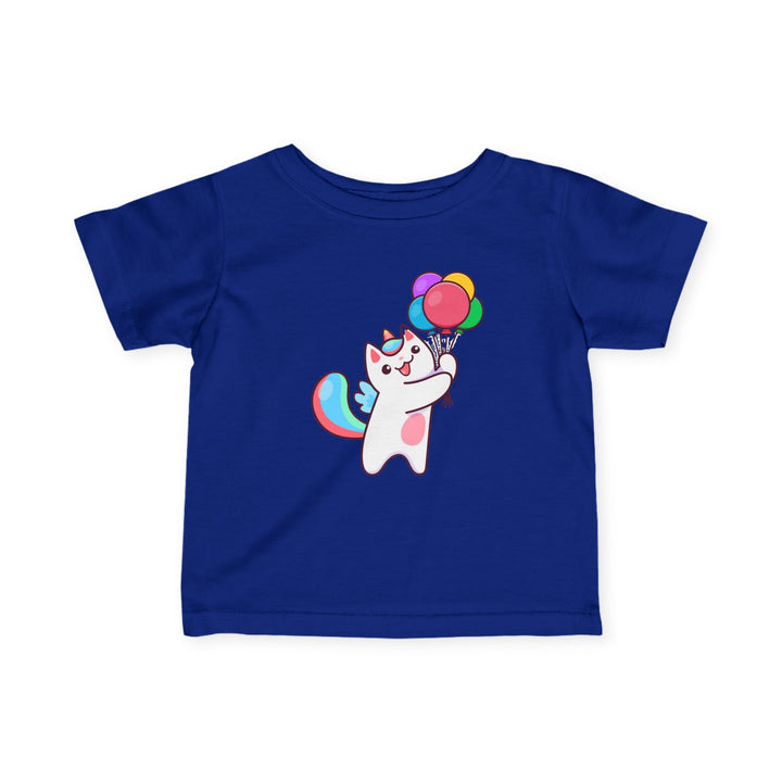 Caticorn and Balloons Infant Fine Jersey Tee