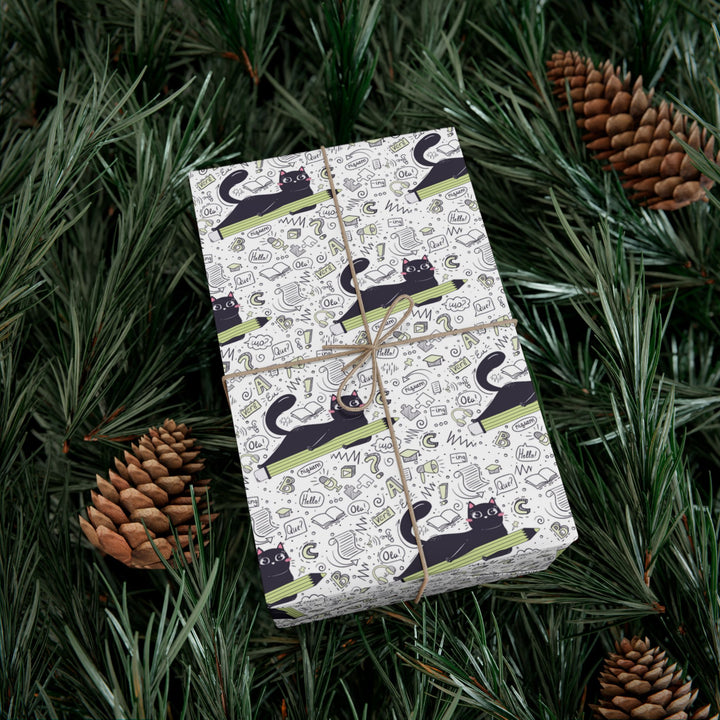 Language Cat Gift Wrap