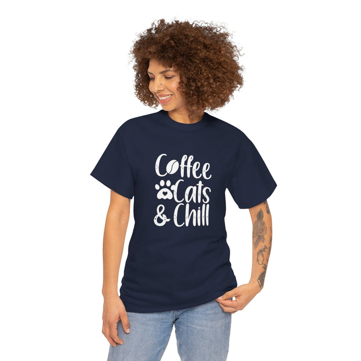 Coffee Cats and Chill Cotton Tee
