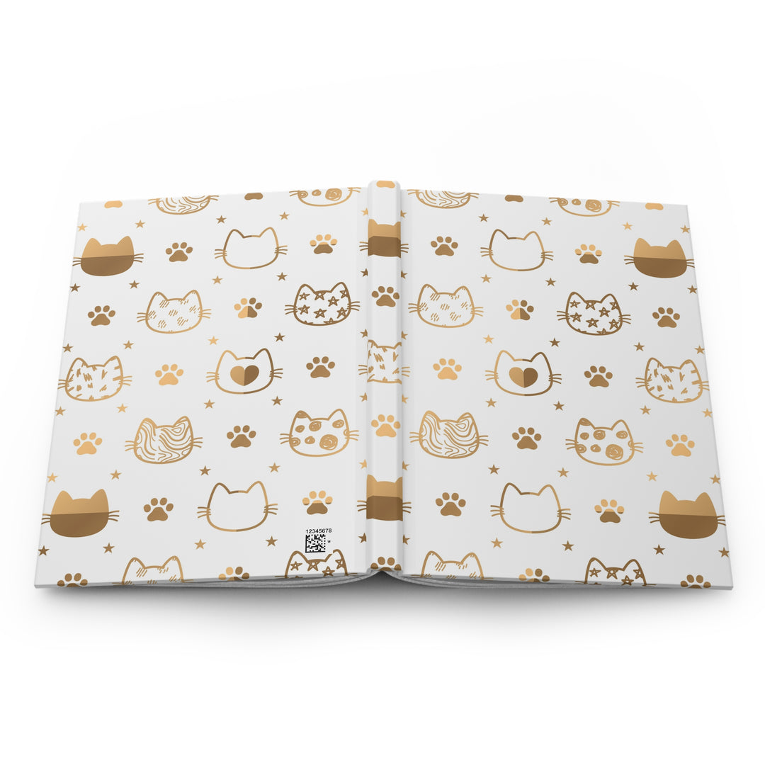 Golden Cat Hardcover Journal