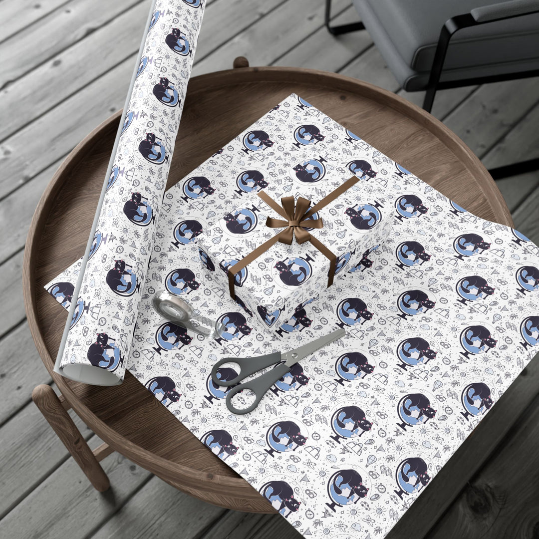Geography Cat Gift Wrap