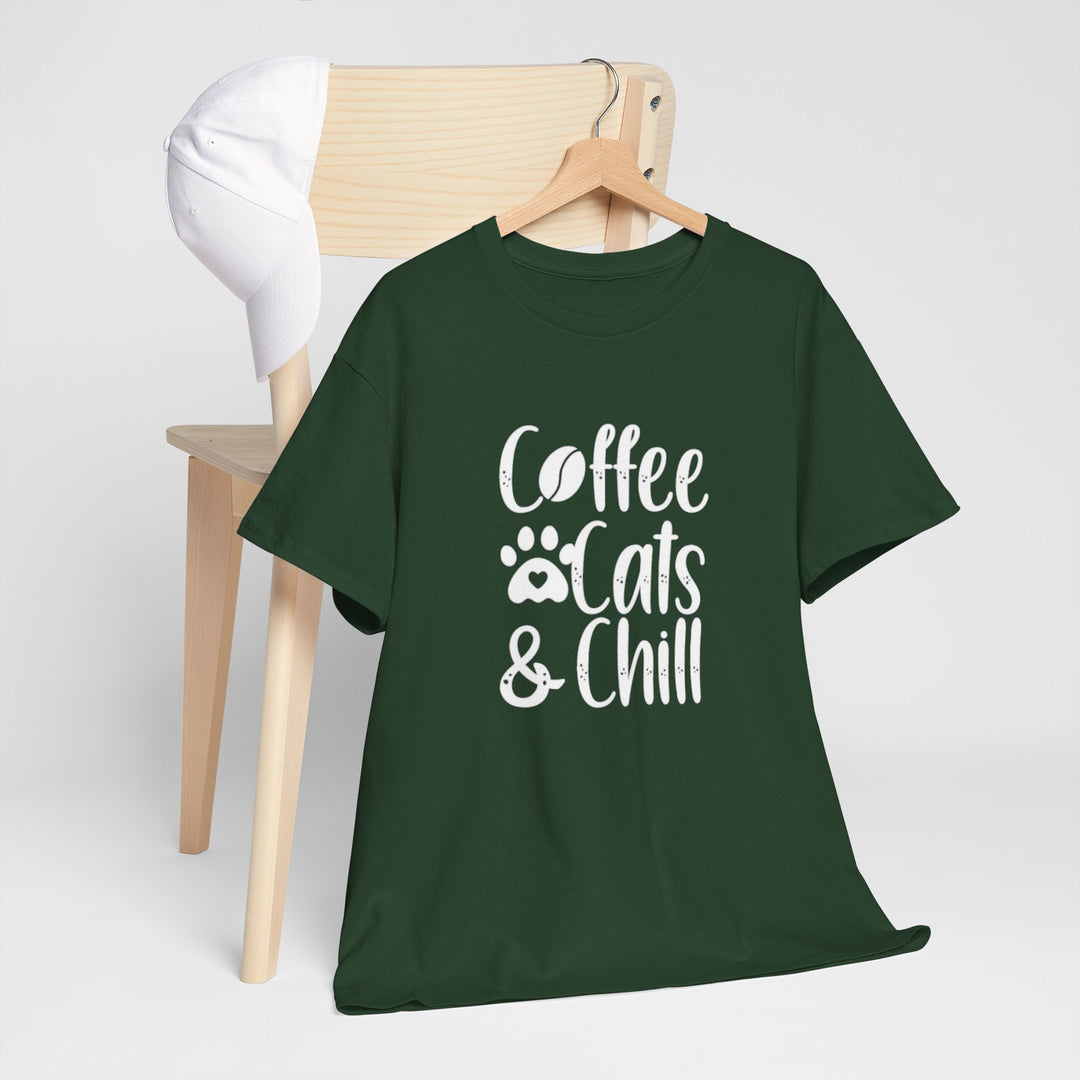 Coffee Cats and Chill Cotton Tee