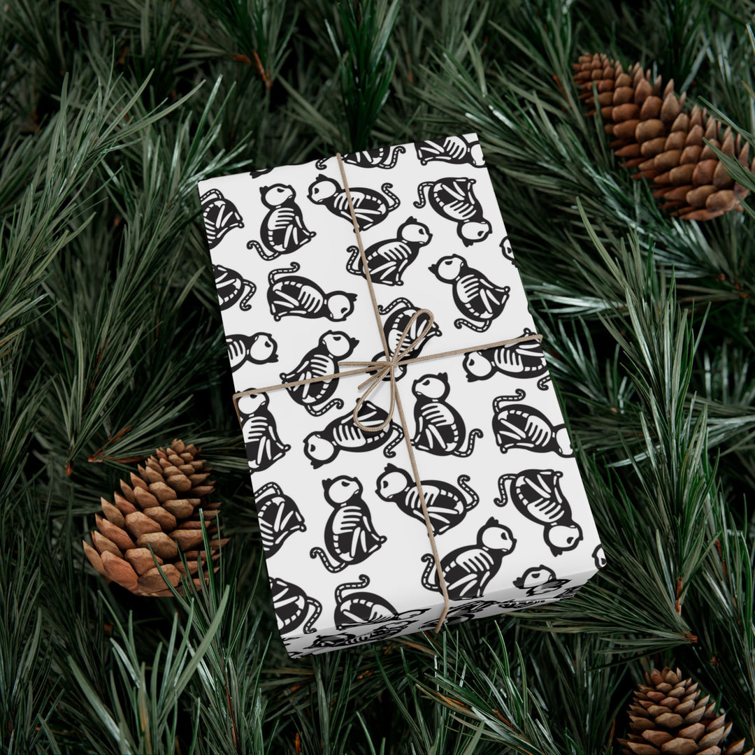 Skeleton Cat Gift Wrap