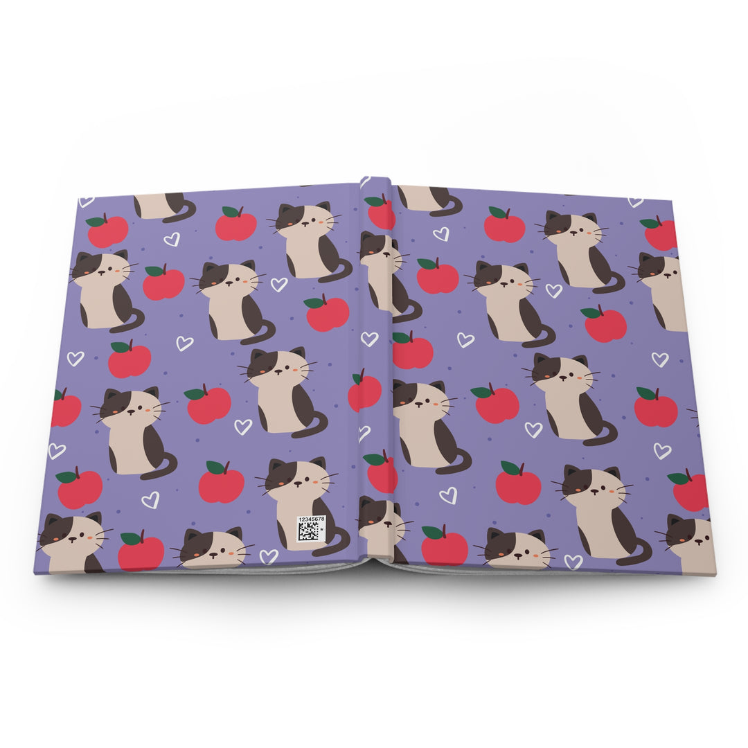 Cats and Apples Hardcover Journal