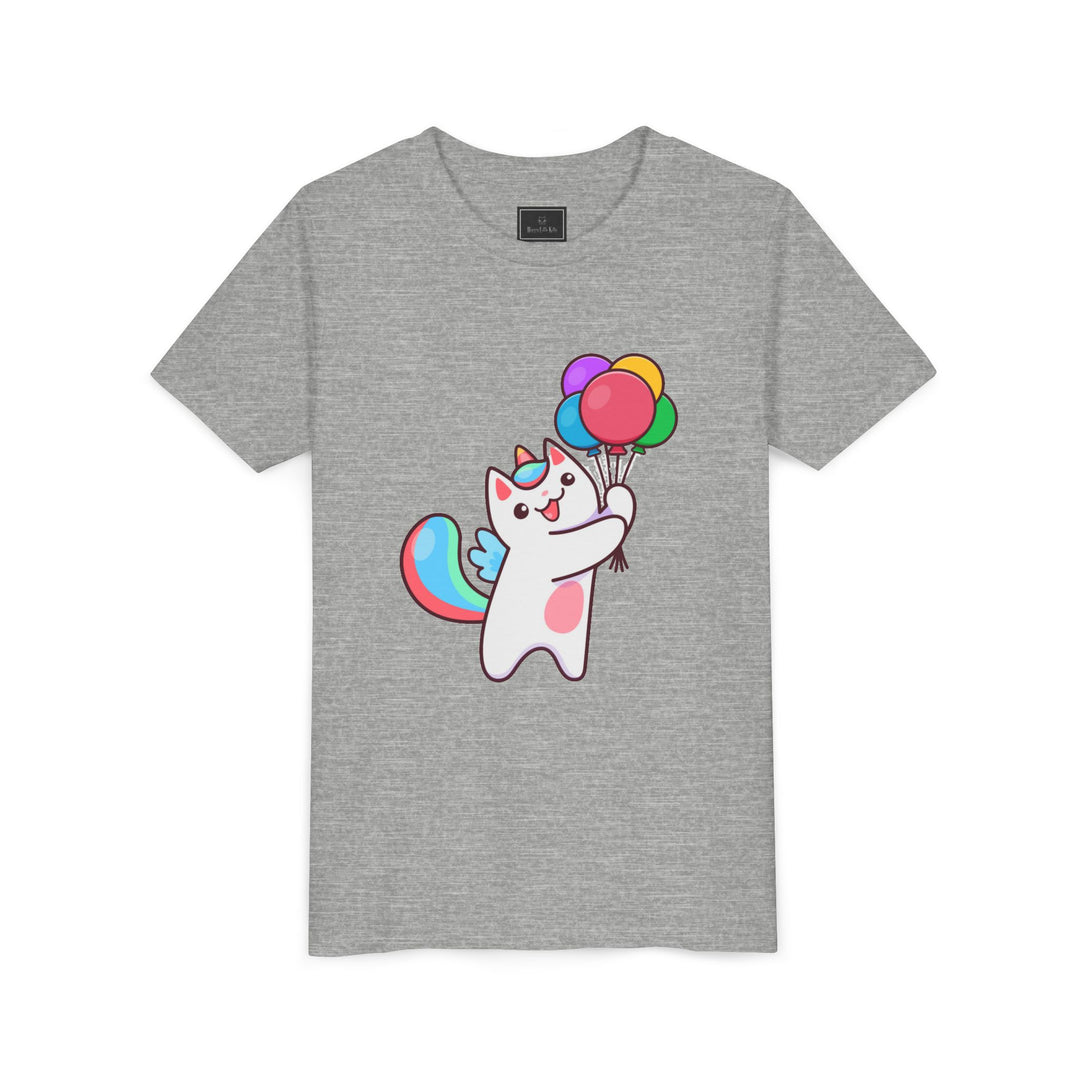 Caticorn and Balloons Youth Short Sleeve Tee