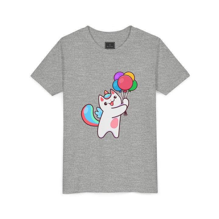Caticorn and Balloons Youth Short Sleeve Tee