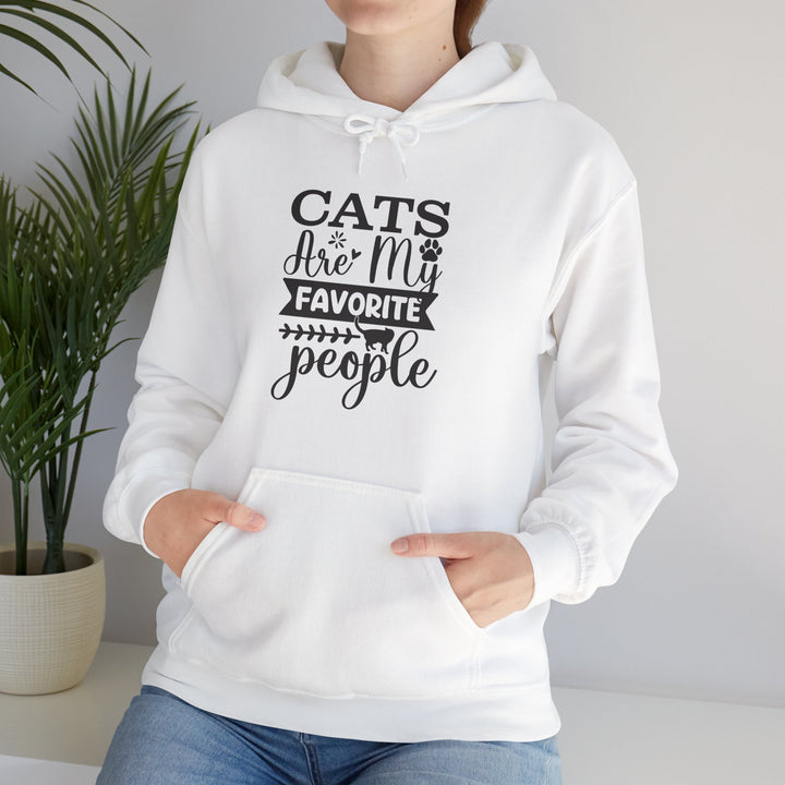 Cats Are My Favorite People Hooded Sweatshirt