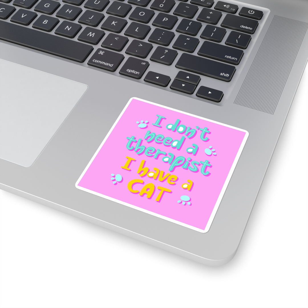 Therapist Cat Square Sticker
