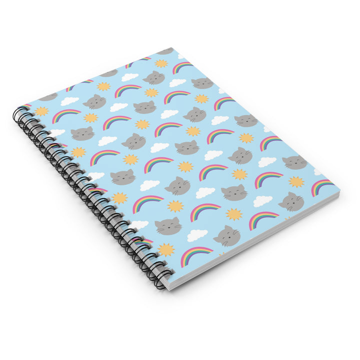 Blue Sky Kitty Spiral Notebook