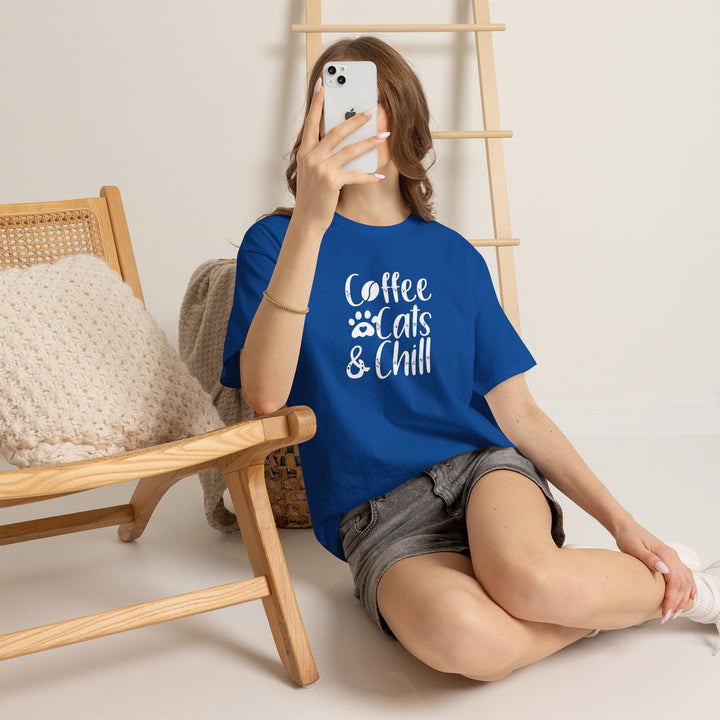 Coffee Cats and Chill Cotton Tee