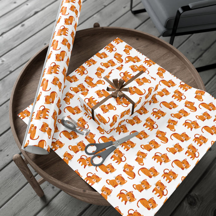 Orange Kitten Gift Wrap