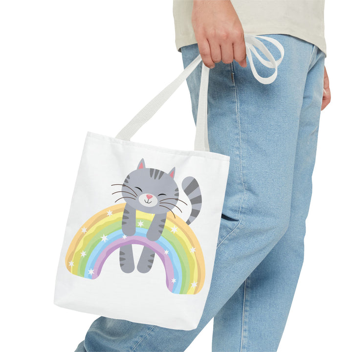 Over the Rainbow Cat Tote Bag