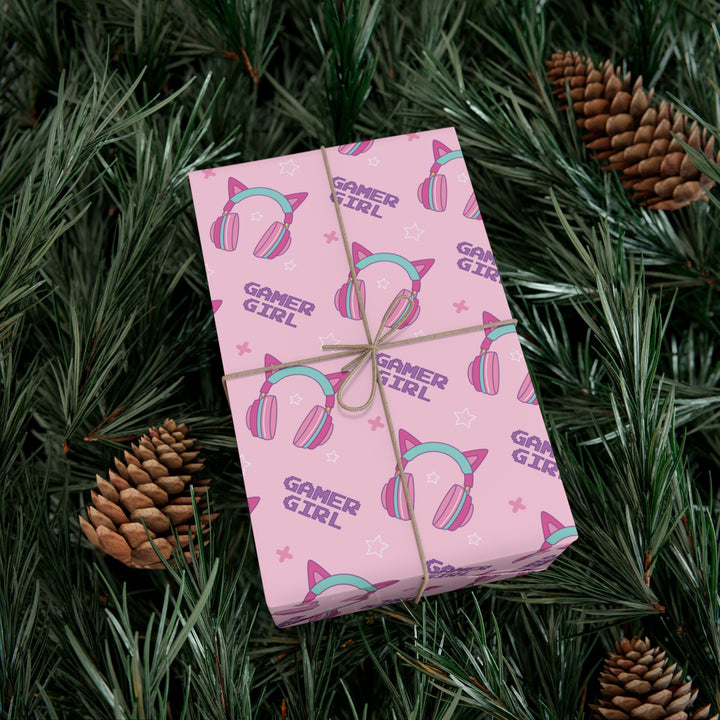 Cat Gamer Girl Gift Wrap