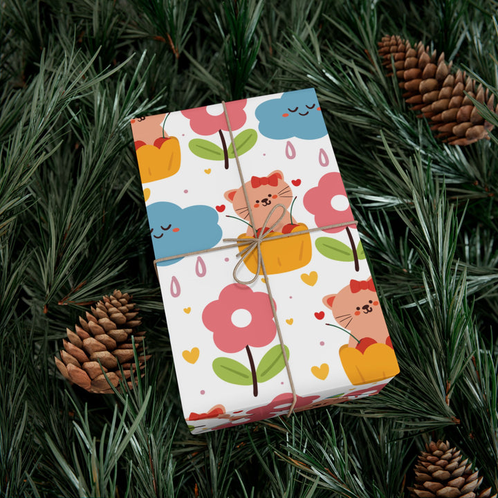 Raindrop Cats Gift Wrap
