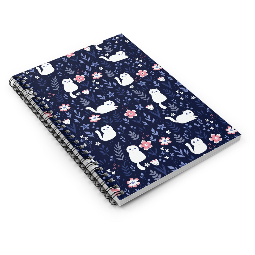 Folk Art Kitty Spiral Notebook