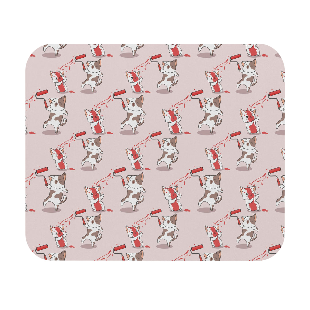 Paint Fight Cat Mouse Pad