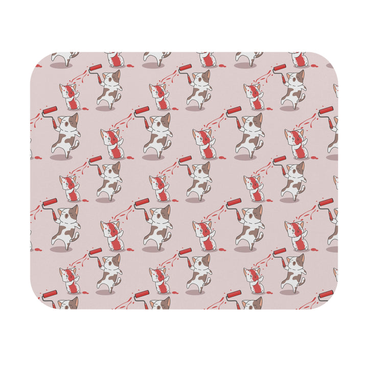 Paint Fight Cat Mouse Pad