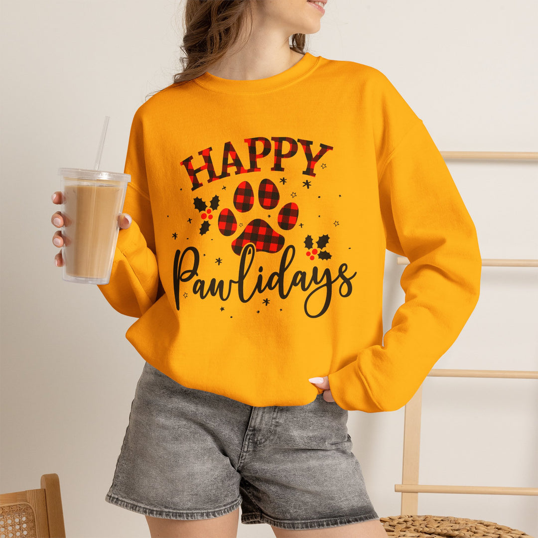 Happy Pawlidays Unisex Crewneck Sweatshirt