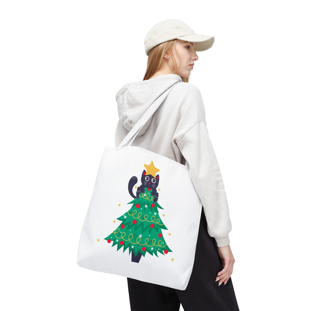 Cat Christmas Tree Tote Bag