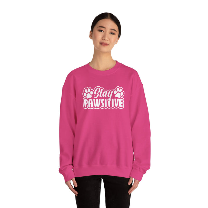 Stay Pawsitive Unisex Crewneck Sweatshirt