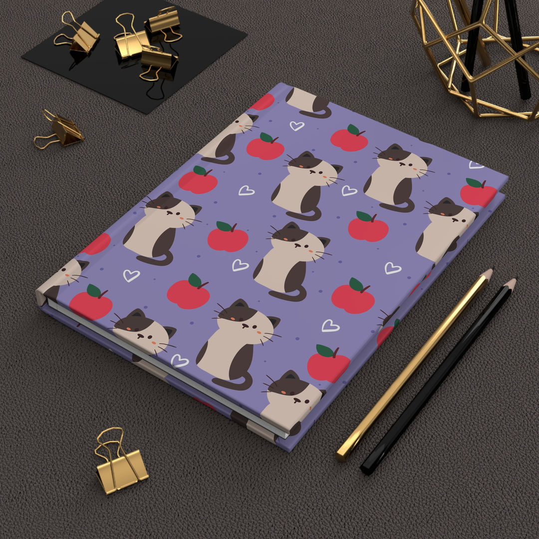 Cats and Apples Hardcover Journal