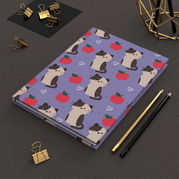 Cats and Apples Hardcover Journal