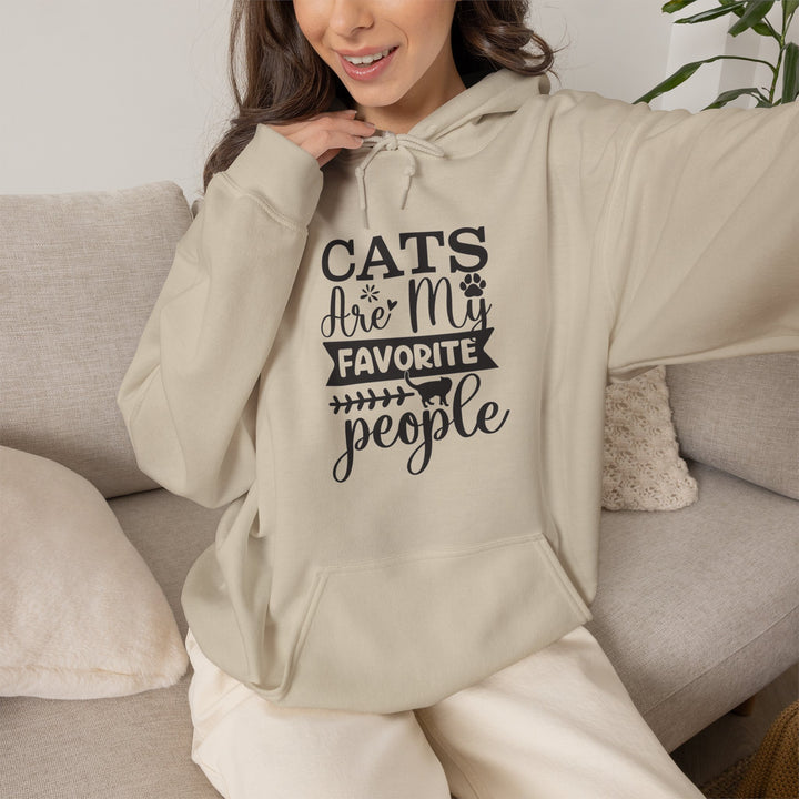 Cats Are My Favorite People Hooded Sweatshirt