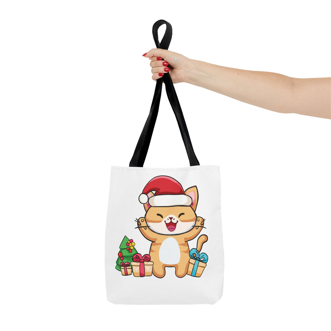 Happy Santa Cat Tote Bag