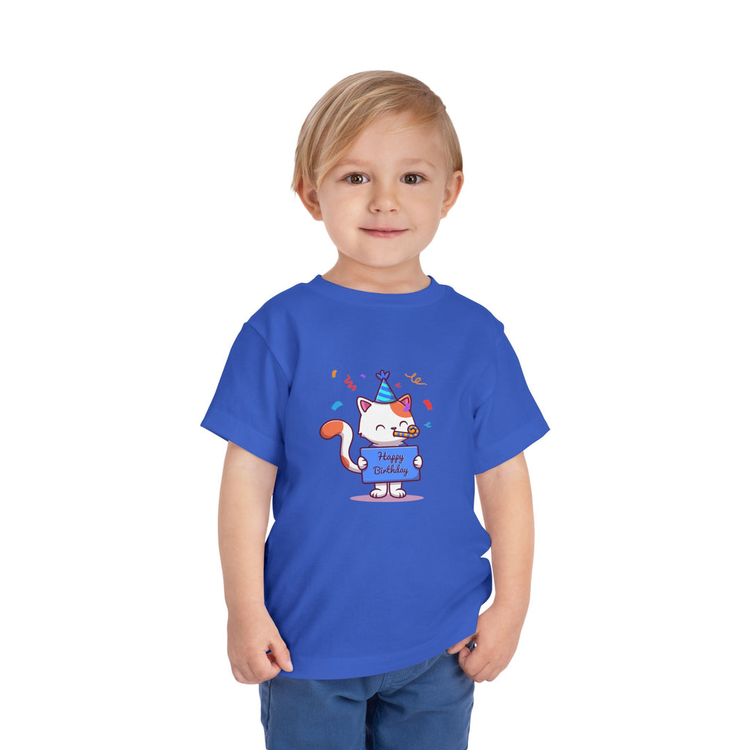 Birthday Celebration Cat Toddler Tee