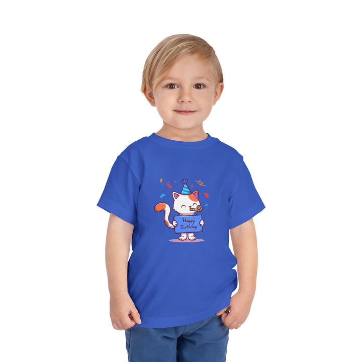 Birthday Celebration Cat Toddler Tee
