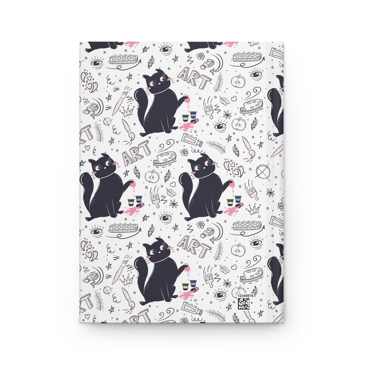 Art Lover Cat Hardcover Journal