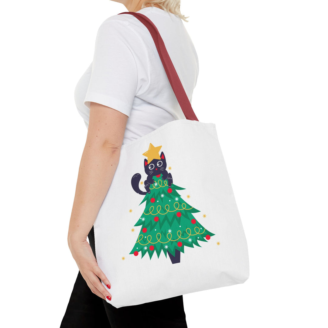Cat Christmas Tree Tote Bag