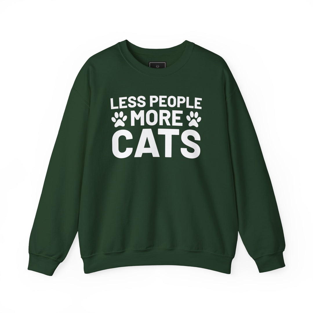 Less People More Cats Crewneck Sweatshirt