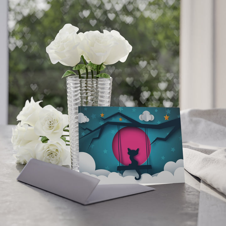 Stargazer Kitty Greeting Card
