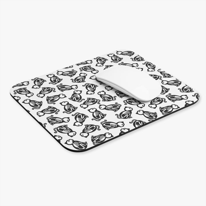 Skeleton Cat Mouse Pad