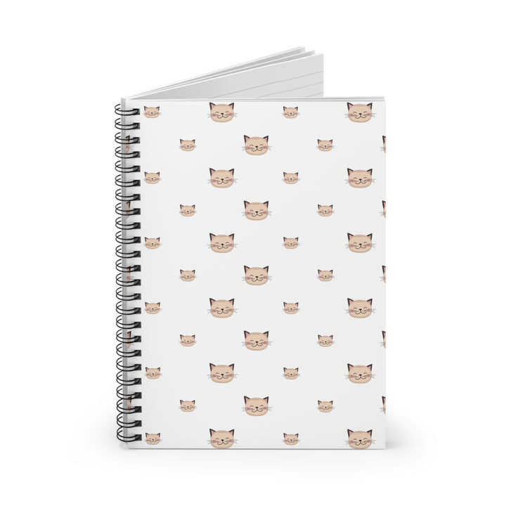 Happy Tabby Cat Spiral Notebook