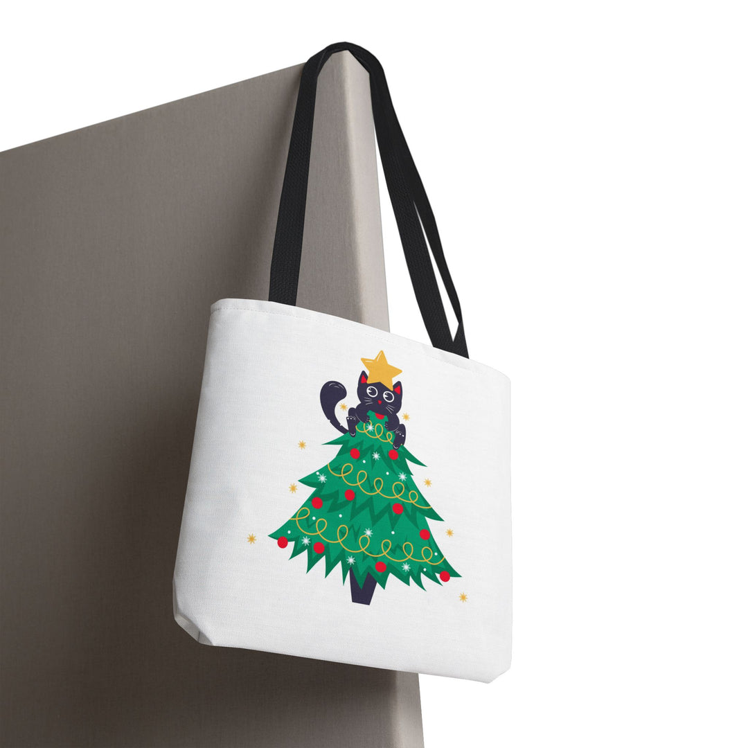 Cat Christmas Tree Tote Bag