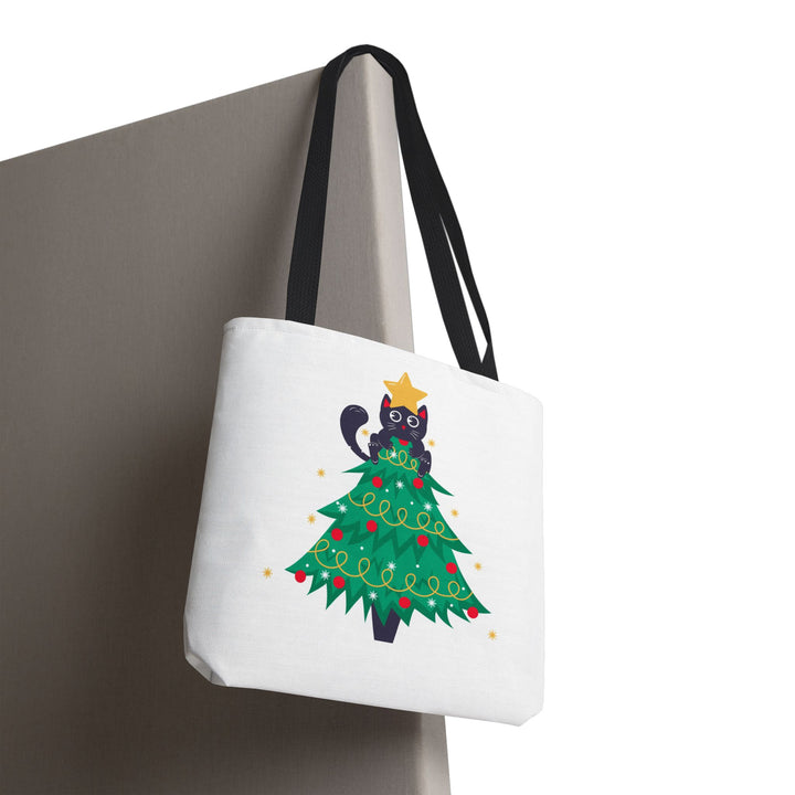 Cat Christmas Tree Tote Bag