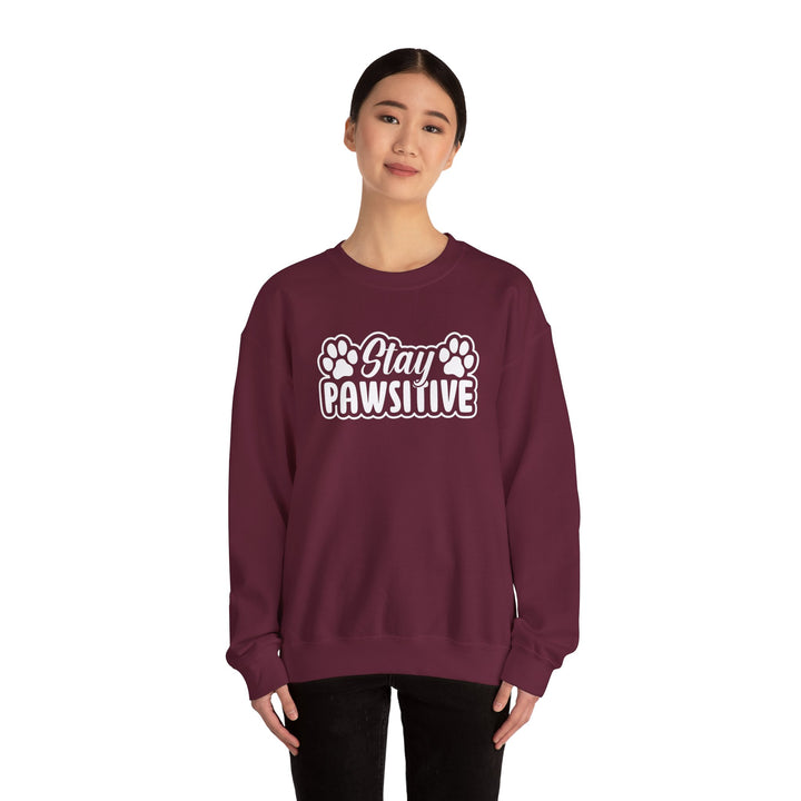 Stay Pawsitive Unisex Crewneck Sweatshirt