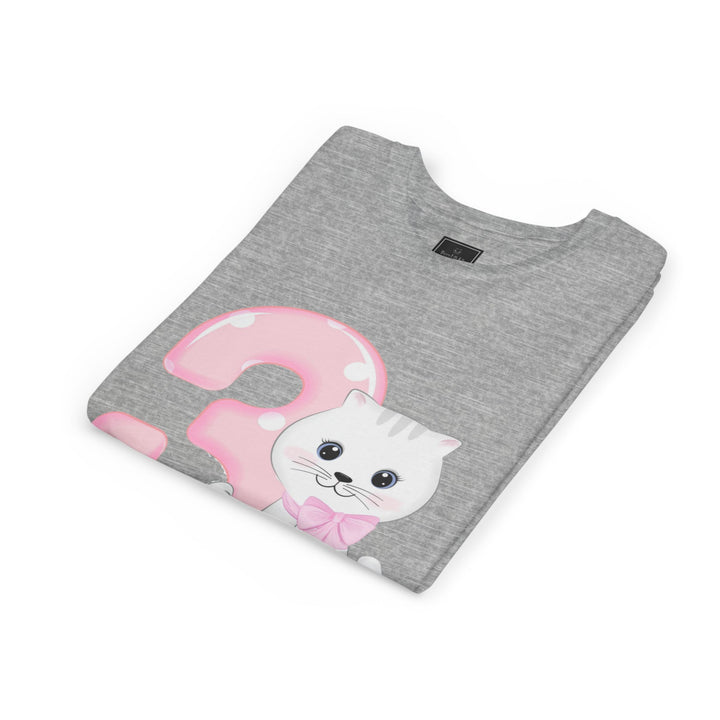 Happy 3rd Birthday Cat Youth Short Sleeve Tee