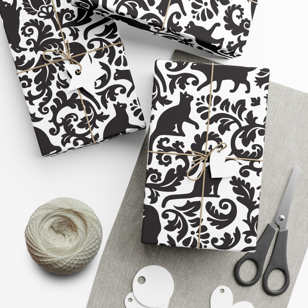 Toile Cat Gift Wrap