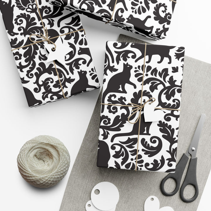 Toile Cat Gift Wrap