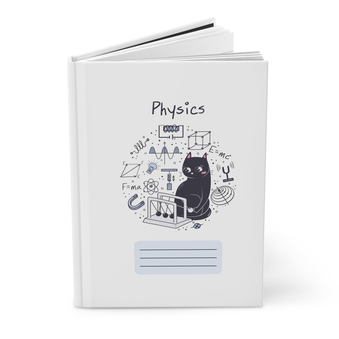 Physics Cat Hardcover Journal